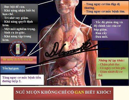 Hậu quả của việc ngủ muộn