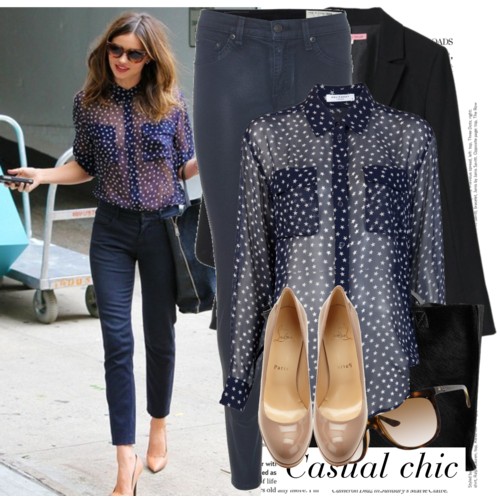 Mix đồ công sở thời thượng như Miranda Kerr (4)