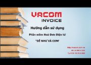 Hướng dẫn sử dụng VACOM INVOICE