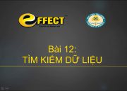 HDSD – EFFECT  – EFFE – Bài giảng 12: Tìm kiếm dữ liệu