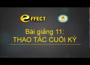 HDSD – EFFECT – EFFE – Bài giảng 11 – Các thao tác cuối kỳ