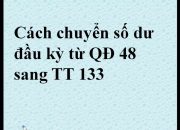 Cách chuyển số dư đầu kỳ từ QĐ 48 sang TT 133