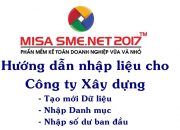 Công ty XÂY DỰNG – Phần 1: Tạo mới DL, nhập danh mục, nhập số dư ban đầu | Học MISA Online