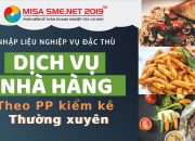 PP kê khai Thường xuyên – Nhập liệu Dịch vụ NHÀ HÀNG trên MISA SME.NET