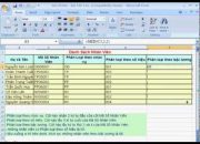 Quản lý danh sách nhân viên nâng cao excel