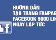 Hướng dẫn tạo trang fanpage 5000 like ngay lập tức