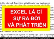 Bài 1 Microsoft excel là gì – sự ra đời và phát triển