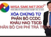 MISA SME.NET 2017 |Xóa chứng từ Phân bổ CCDC, Khấu hao TSCĐ và PB Chi phí trả trước