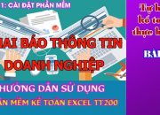 Phần mềm kế toán excel miễn phí – Bài 1 Hướng dẫn khai báo thông tin doanh nghiệp và ký kế toán