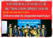 Tuyển sinh TRUNG CẤP VĂN THƯ LƯU TRỮ cấp tốc học tối hoặc t7 và CN