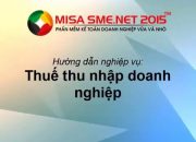 Cách hạch toán Thuế thu nhập doanh nghiệp trên Misa 2015