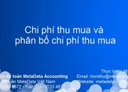 Phần mềm kế toán Metadata Accounting – Phân bổ chi phí thu mua hàng hóa