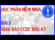 Hướng dẫn Học phần mềm MiSa Full – Bài 5: Khai báo công cụ dụng cụ đầu kỳ