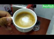 Pha cappuccino với Máy pha cà phê Mishio MK05 tại giadunghuylinh.vn