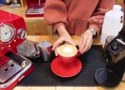 hướng dẫn cách làm latte art  | hình Tim | máy pha cafe espresso kahchan